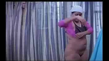 Mallu maid  bathing and pussy strip